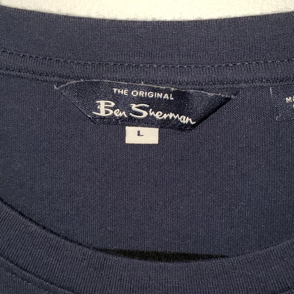 Ben Sherman - Navy Red Stripe Graphic Pocket T-Shirt - Picture 7 of 7